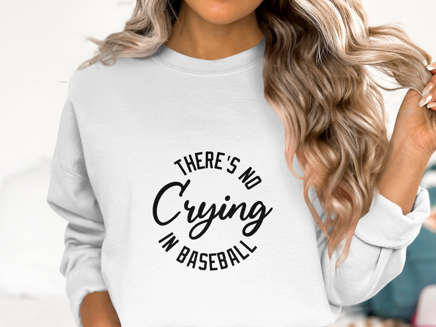 Baseball Movie T-Shirt: "There's No Crying In Baseball" Graphic