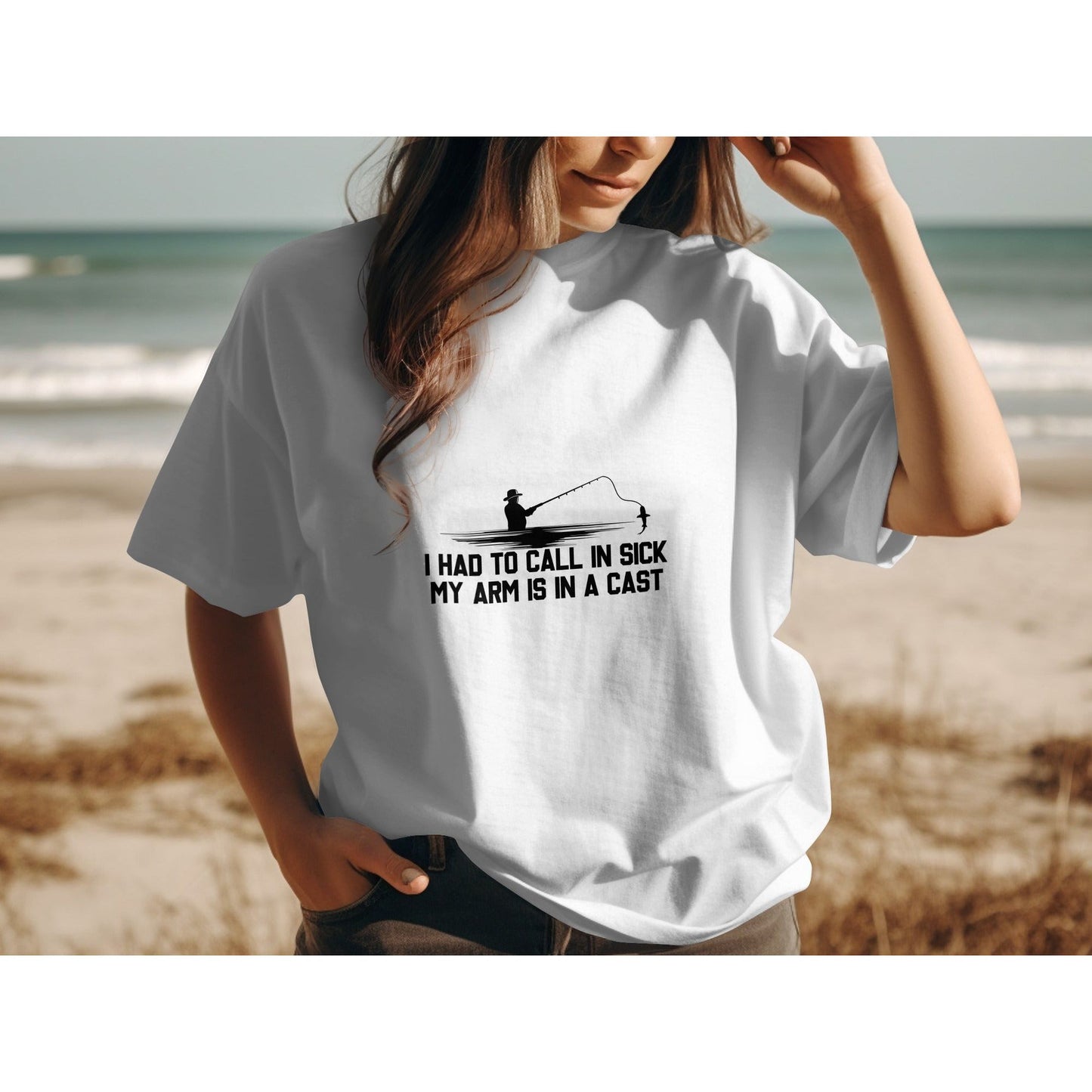 Out of Office. Hooked on Humor - Fishing Tshirt