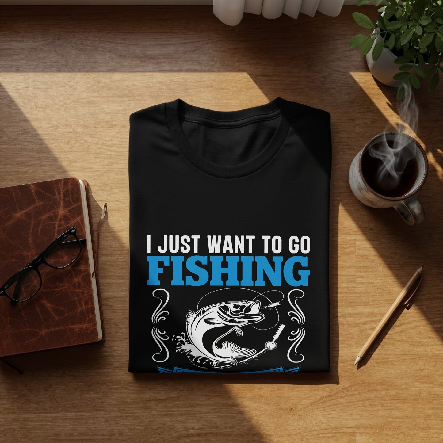 Escape the Chaos, Embrace the Calm- Fishing Tshirt