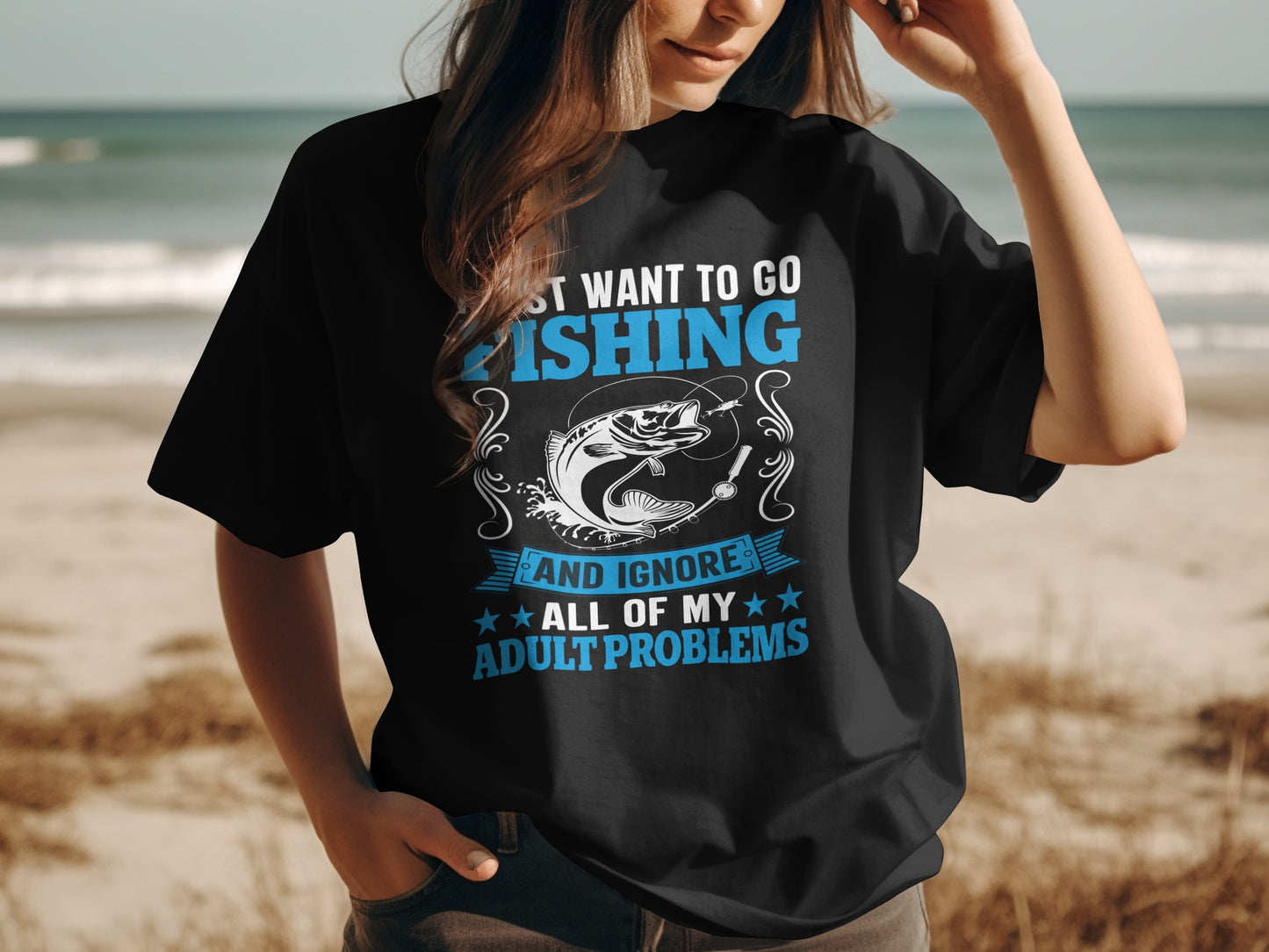 Escape the Chaos, Embrace the Calm- Fishing Tshirt