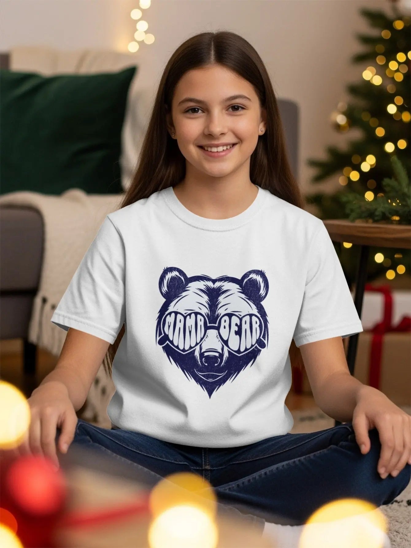 Mama Bear Graphic Tee for Moms and Grandmothers Boofy