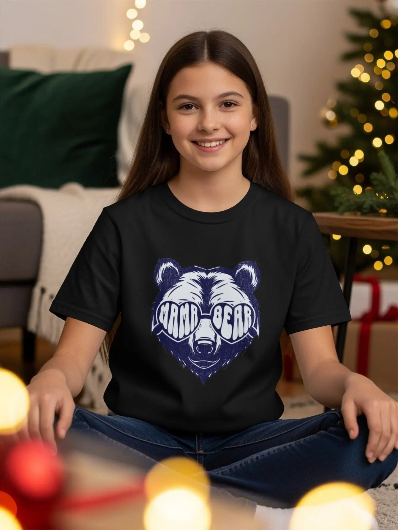 Mama Bear Graphic Tee for Moms and Grandmothers Boofy