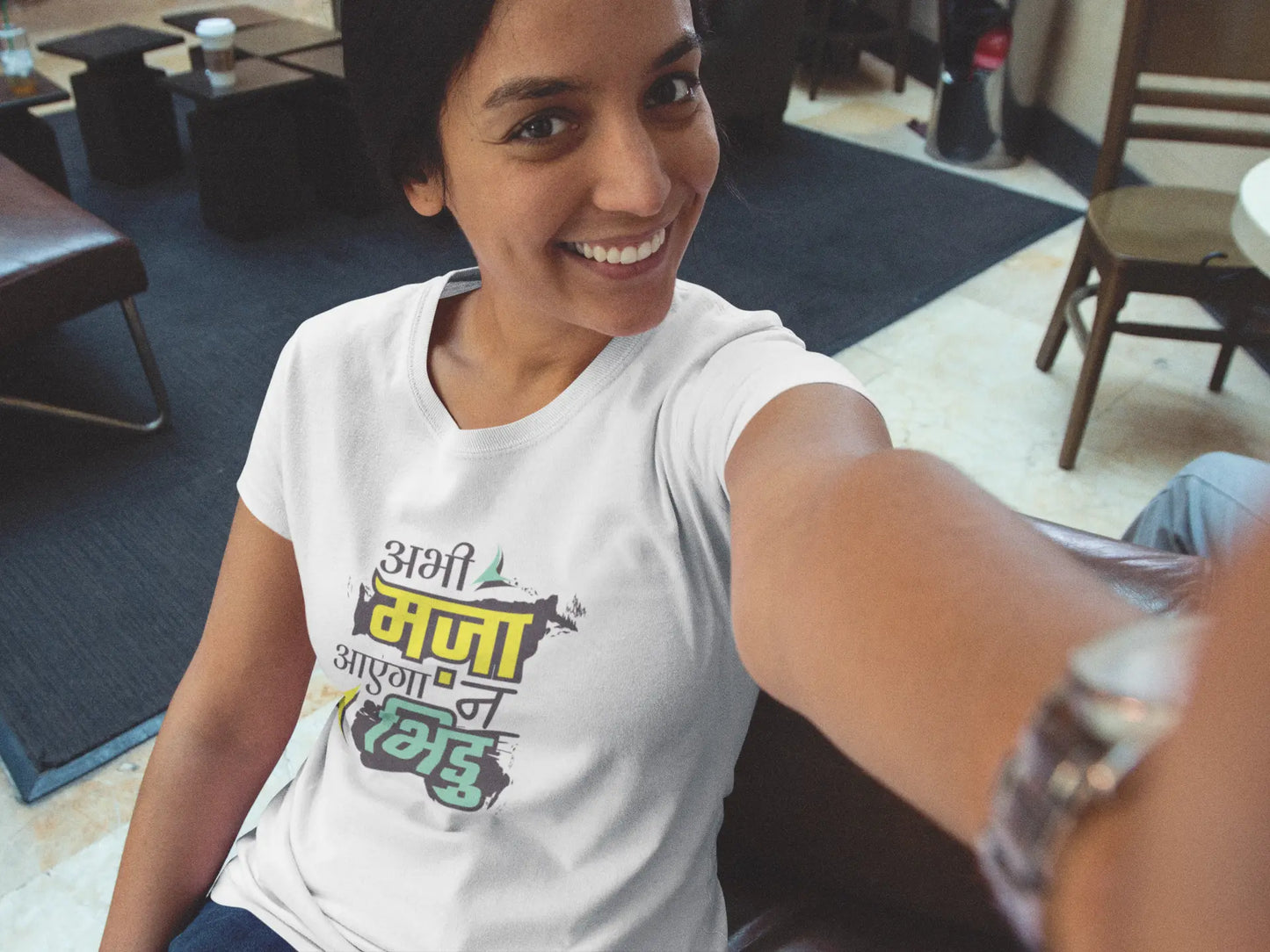 Abhi Maza Ayega Na Bhidu Graphic Design T-Shirts Boofy