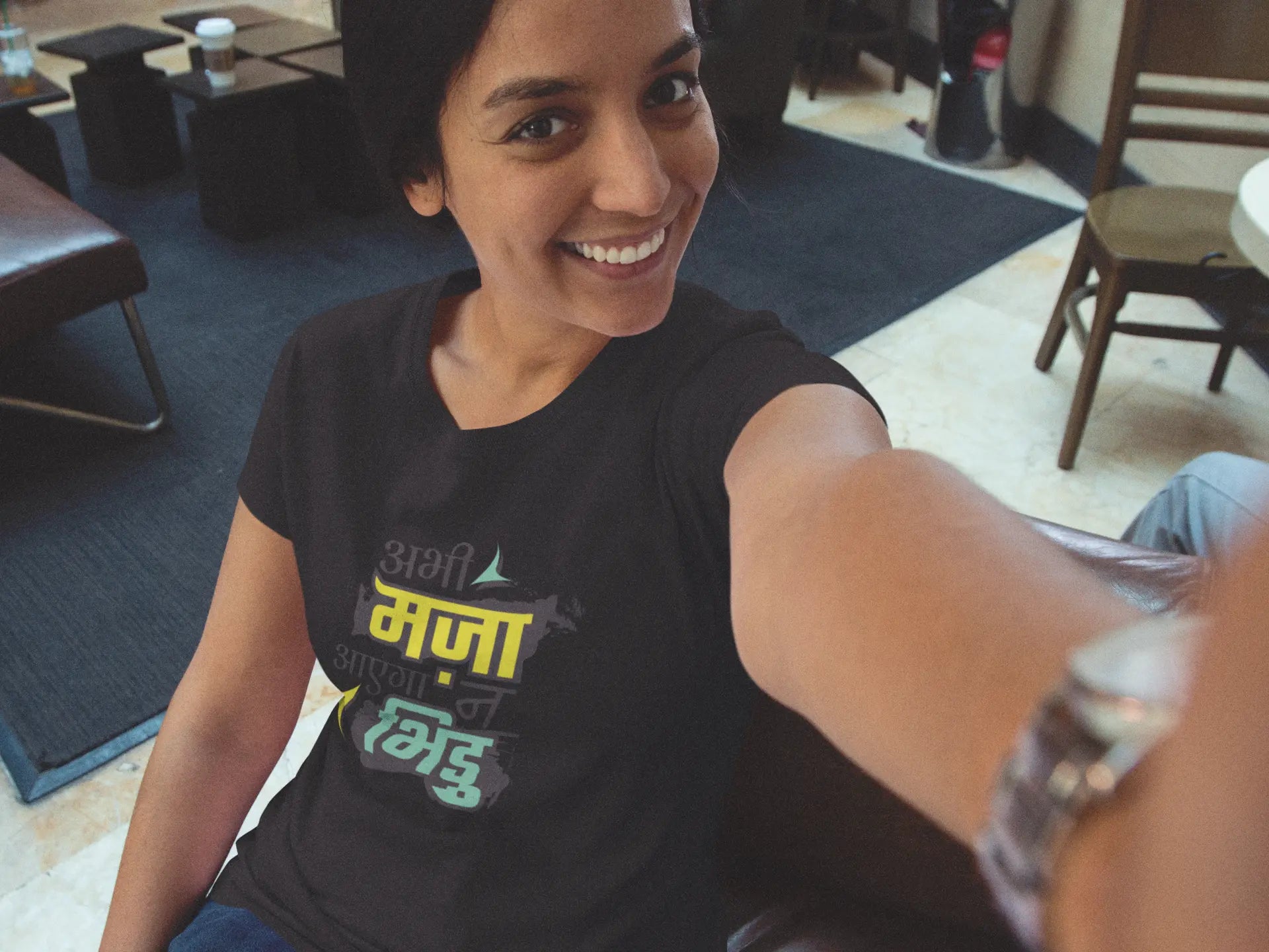 Abhi Maza Ayega Na Bhidu Graphic Design T-Shirts Boofy