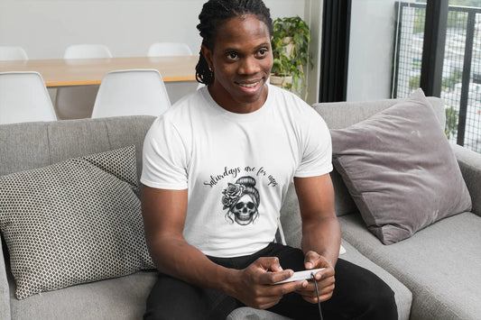 Saturdays Are For Naps Skull Floral Hairstyle T-Shirts Boofy