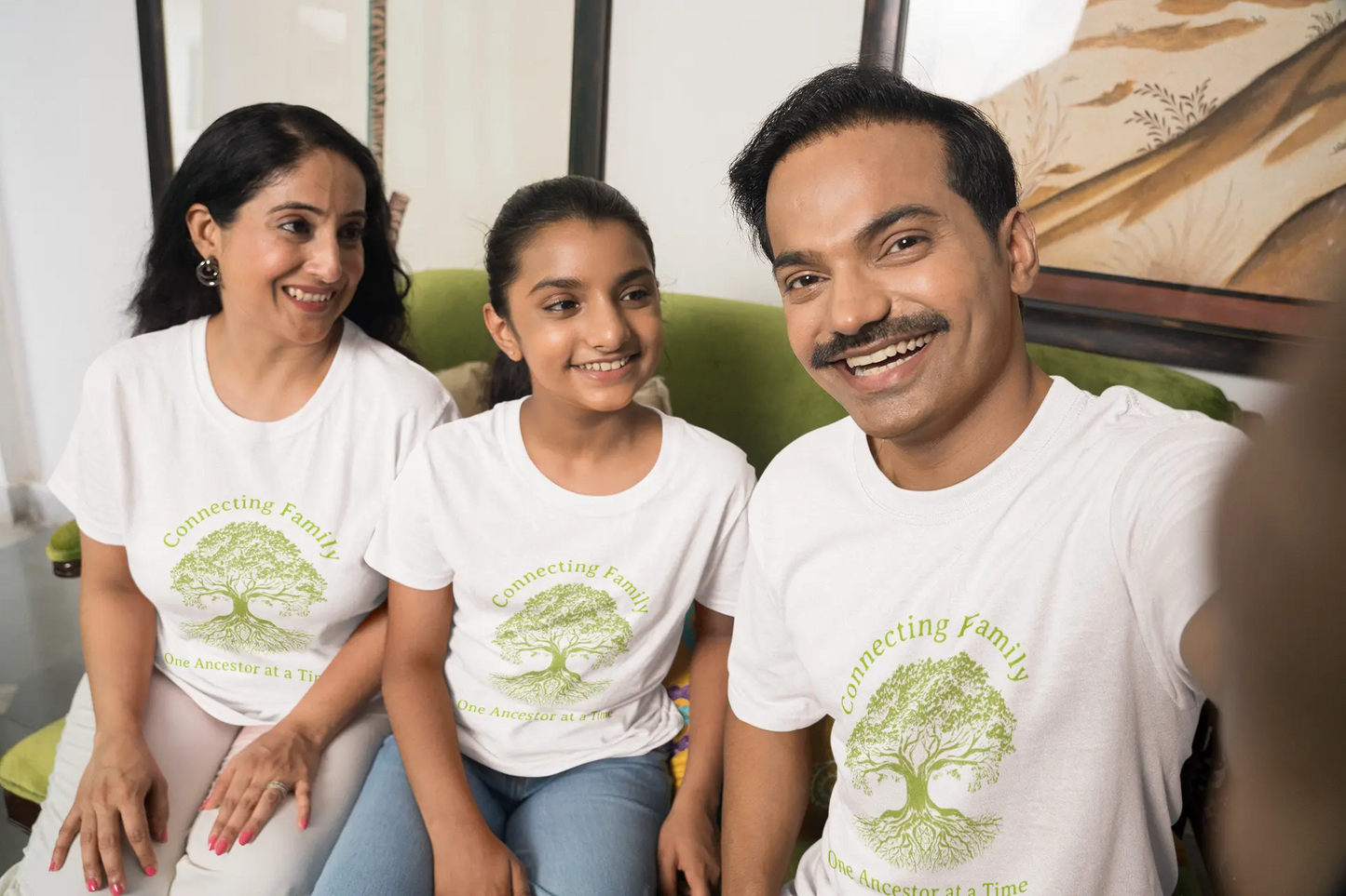 "Connecting Family One Ancestor at a Time" T-Shirts Boofy