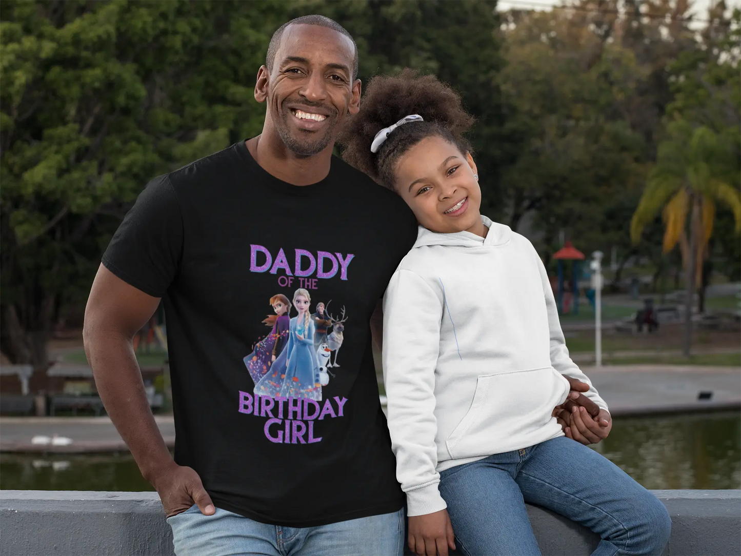 Daddy Of The Birthday Girl T-Shirt: Frozen Cartoon Theme Family Tee