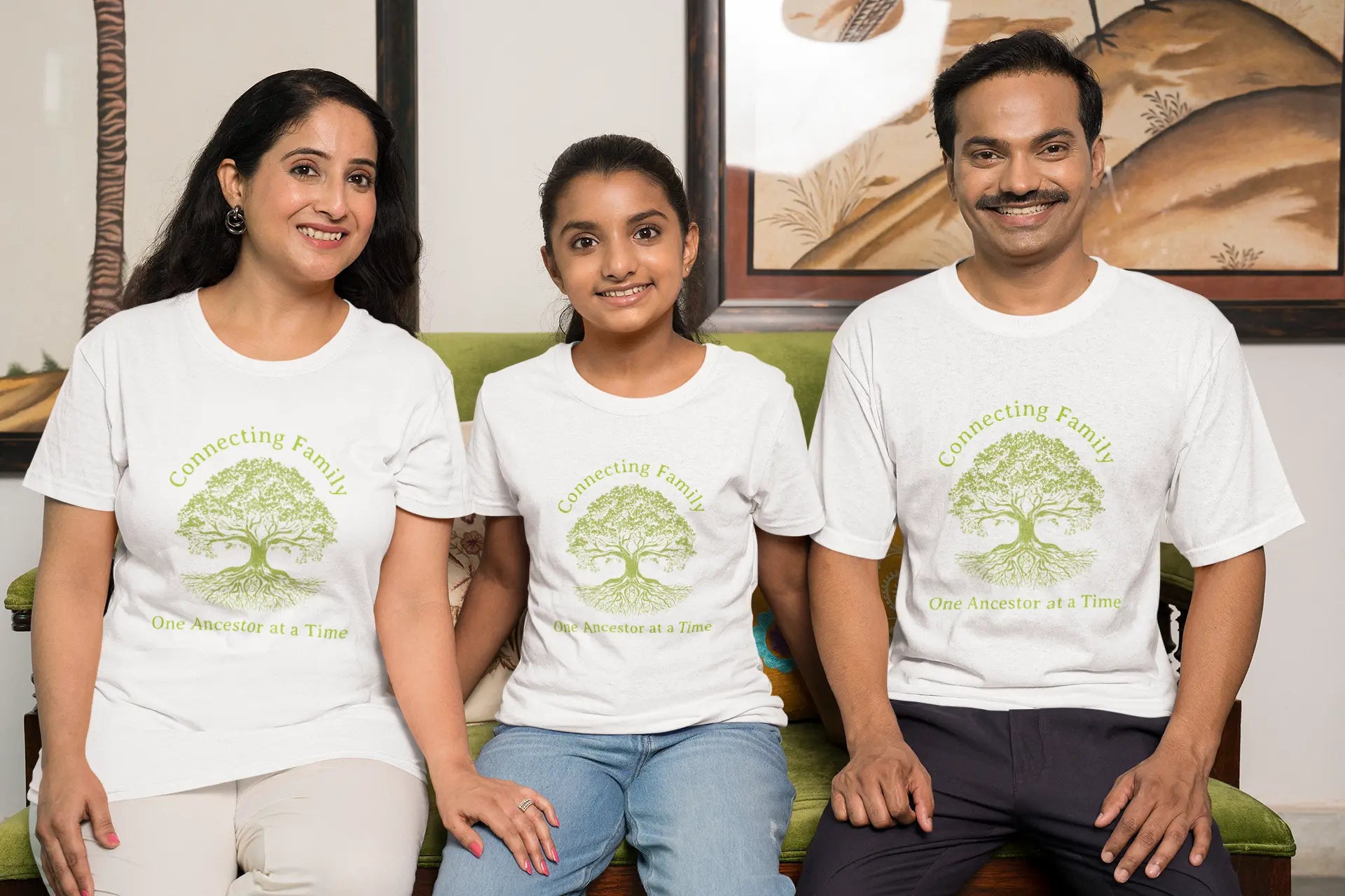 "Connecting Family One Ancestor at a Time" T-Shirts Boofy