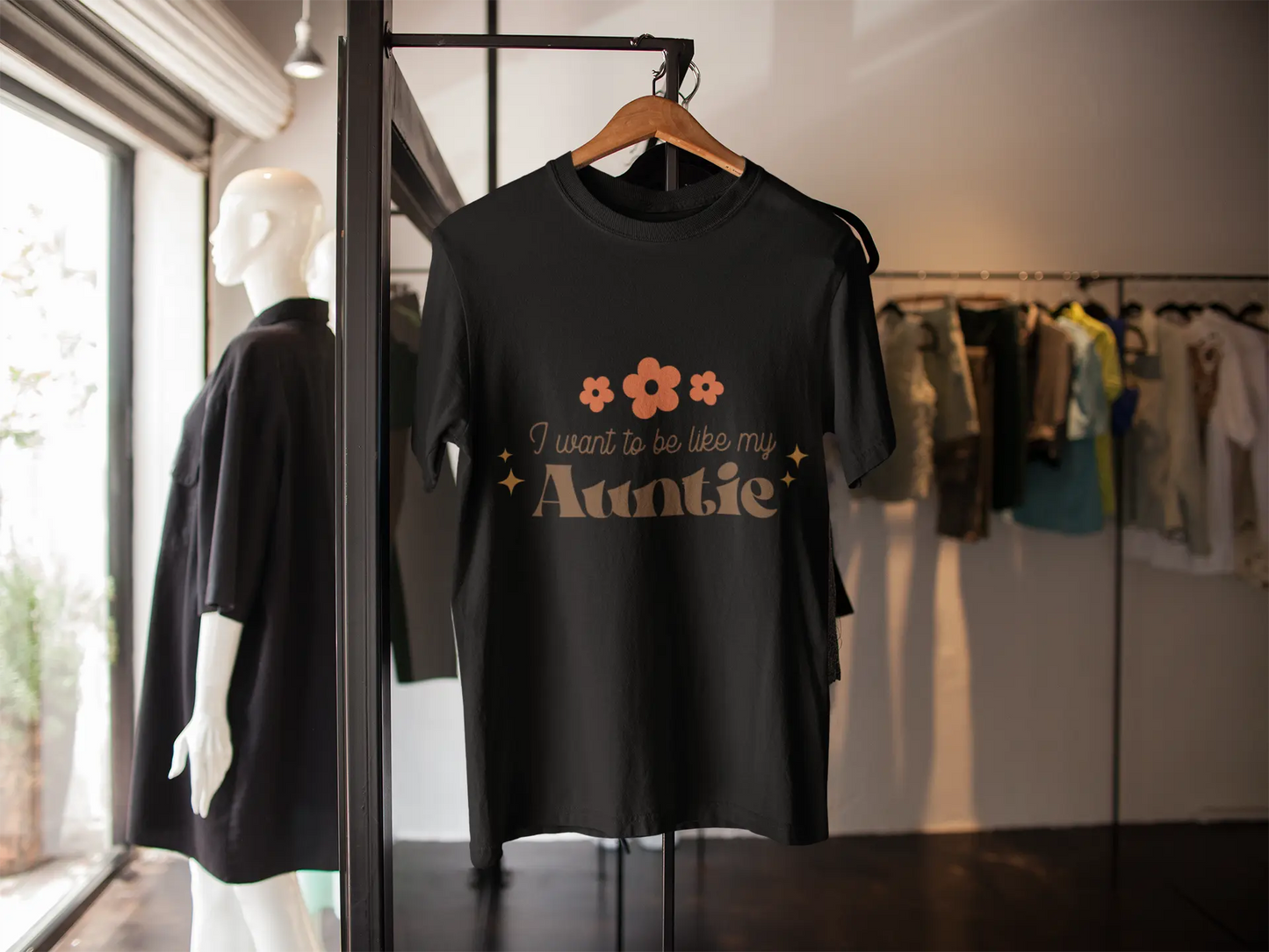"I Want to Be Like My Auntie" Cute Graphic T-Shirts Boofy
