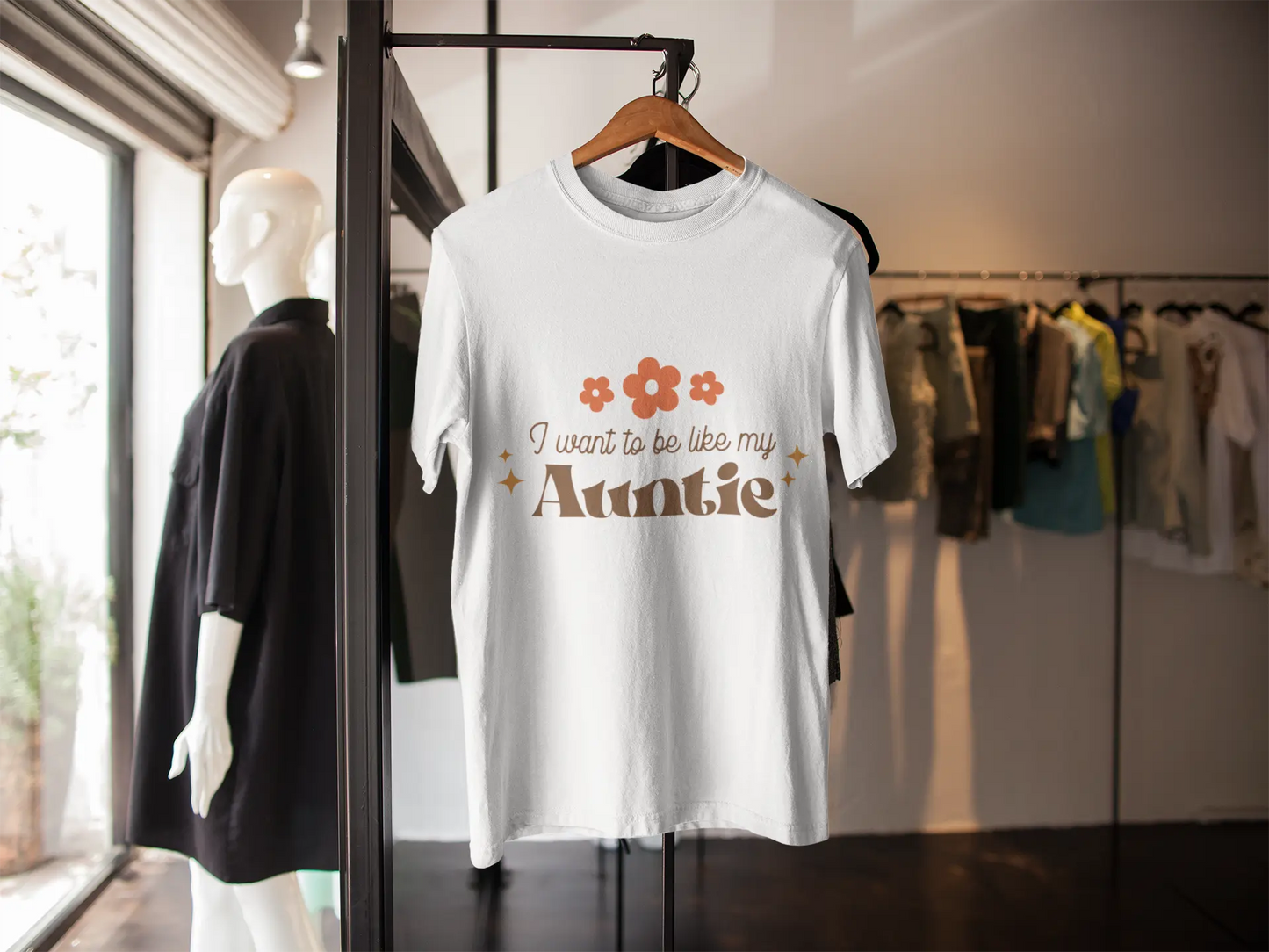 "I Want to Be Like My Auntie" Cute Graphic T-Shirts Boofy