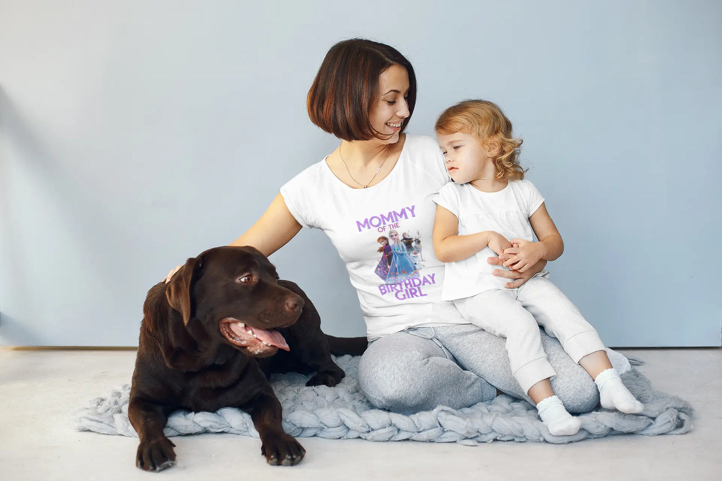 Mommy of The Birthday Girl T-Shirt: Frozen Cast Family Party Tee
