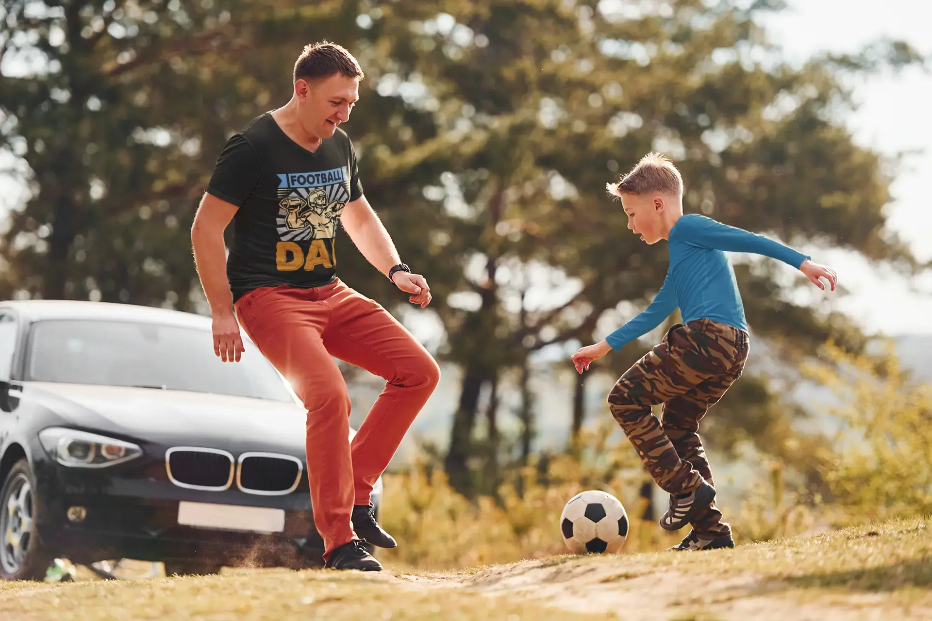 Football Dad Graphic T-Shirts Perfect for Sports Fans (Copy) Boofy